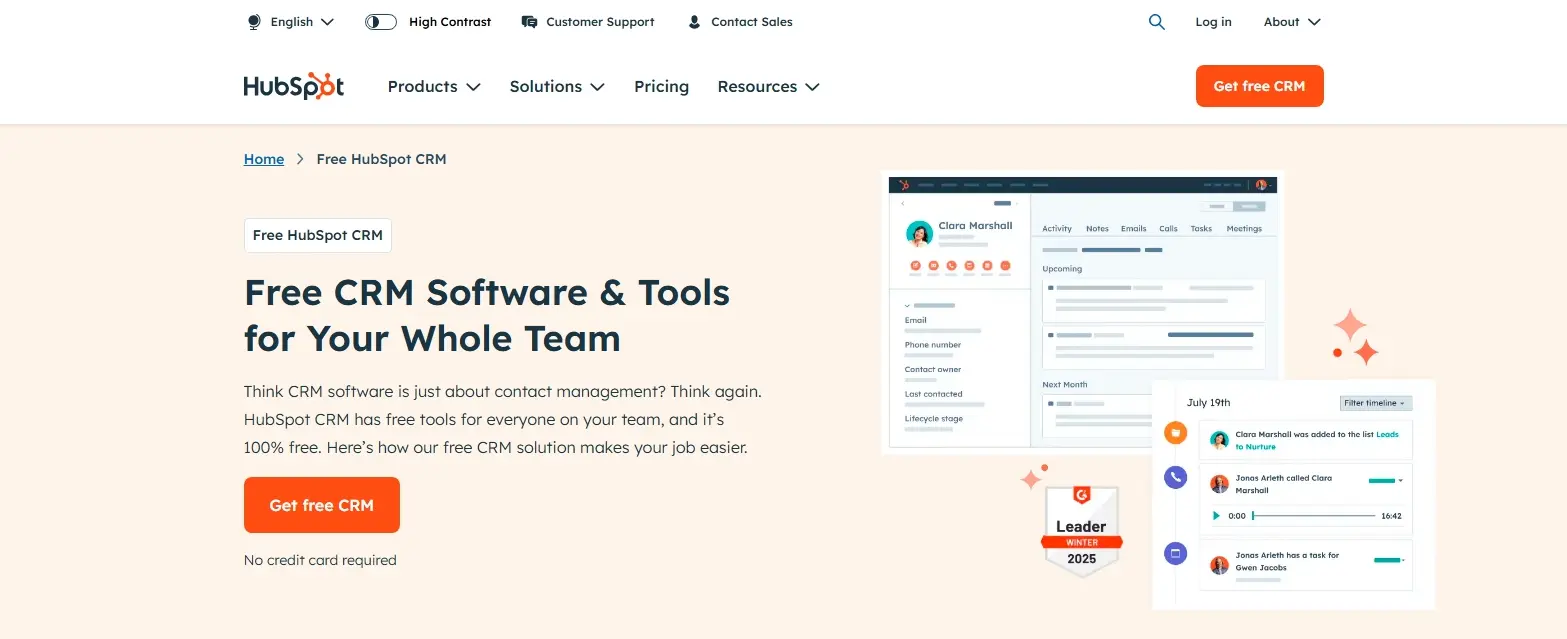 Free CRM Software & Tools