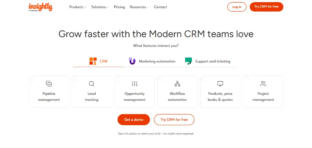 CRM with project management